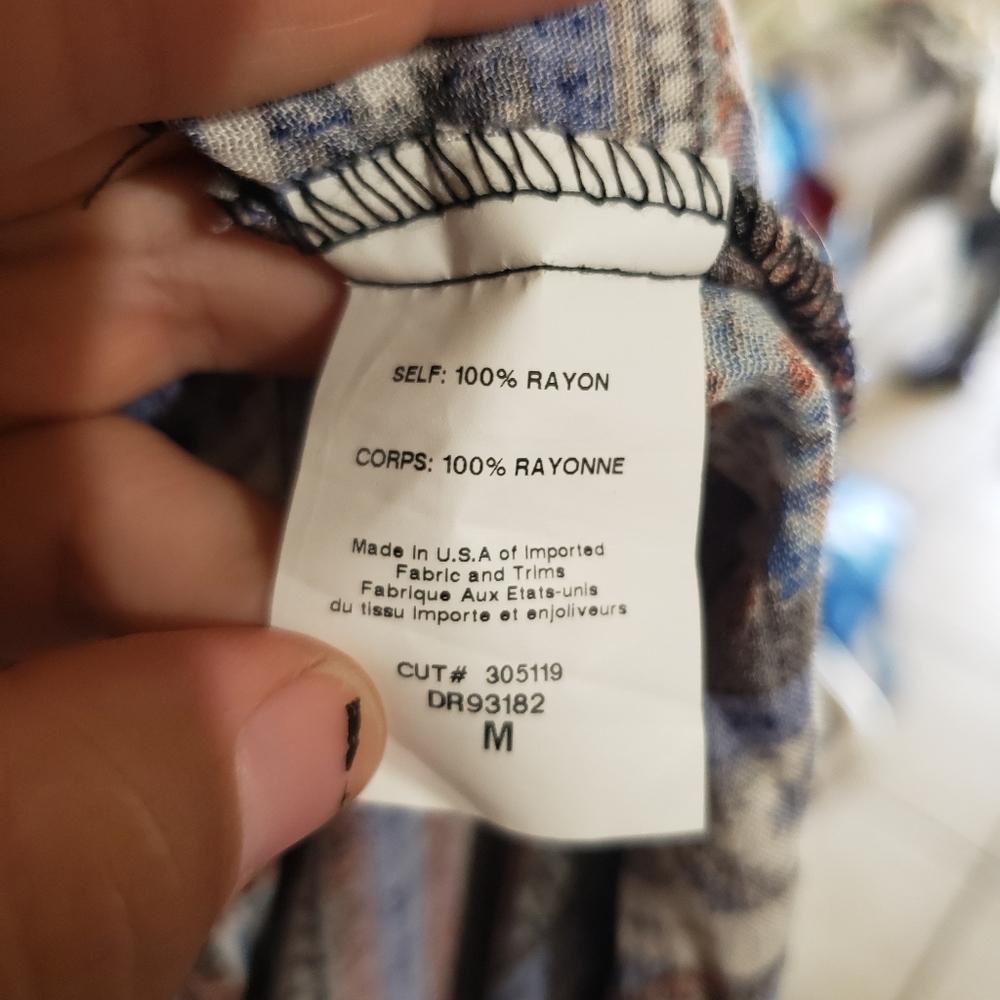 🍓3/$15 Nordstrom Lush Blue Boho Dress - Picture 5 of 5